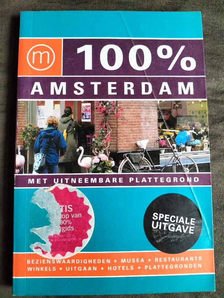 100% Amsterdam / met uitneembare plattegrond, Boeken, Reisgidsen, Zo goed als nieuw, Reisgids of -boek, Benelux, Overige merken