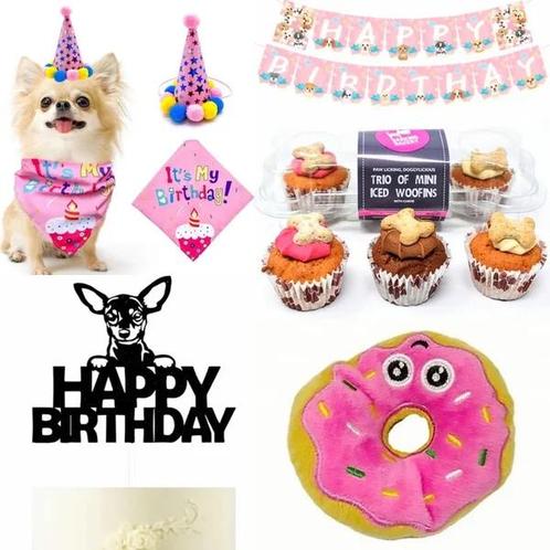 Honden verjaardagsset Chihuahua, Dieren en Toebehoren, Honden-accessoires, Nieuw, Ophalen of Verzenden