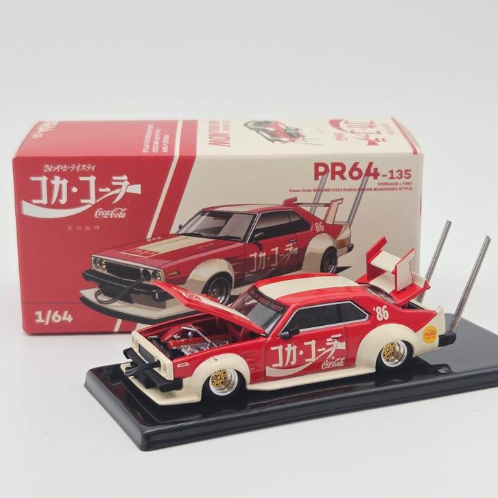 Nissan Skyline C210 Kaido Racer - Coca-Cola, Hobby en Vrije tijd, Modelauto's | Overige schalen, Nieuw, Auto, Ophalen of Verzenden