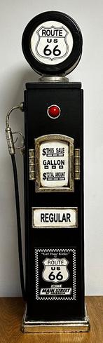 Benzinepomp kast zwart met lamp houten kast decoratie, Info@deconoord.nl, Deco Noord, Nieuw, Ophalen of Verzenden