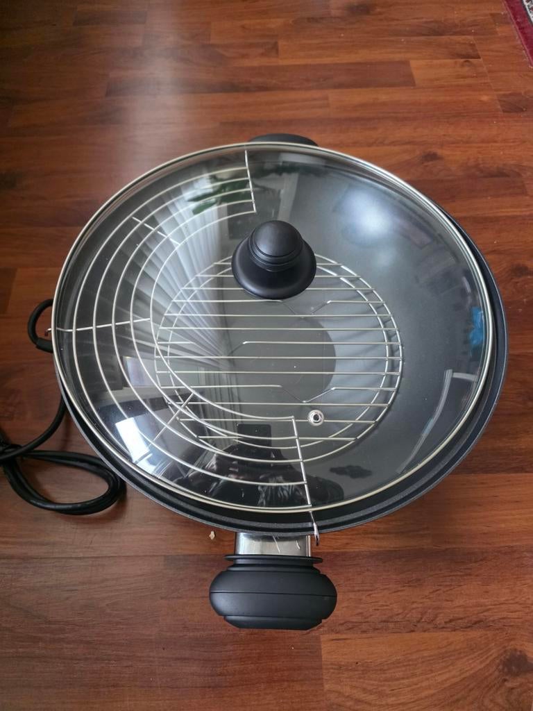 Elektrische Wokpan, Anti-aanbaklaag- helmaal nieuw, Huis en Inrichting, Keuken | Potten en Pannen, Ophalen, Nieuw, Overige materialen