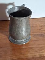 Antieke Tinnen Pint Maatbeker victoriaans., Antiek en Kunst, Antiek | Tin, Ophalen of Verzenden