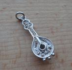 zilveren vintage bedel mandoline [727], Sieraden, Tassen en Uiterlijk, Overige merken, Verzenden, Zo goed als nieuw, 1 bedel