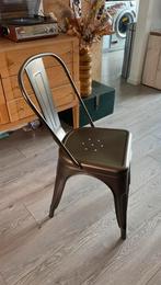 Industriele rustieke eetkamerstoel brons zgan, Huis en Inrichting, Stoelen, Ophalen, Bruin, Zo goed als nieuw, Metaal