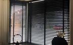 Set van 3 aluminium jaloezieën 50mm mat zwart op maat, Ophalen of Verzenden, Zo goed als nieuw, Zwart