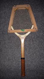 Vintage retro houten tennisracket met spanner, Sport en Fitness, Tennis, Overige merken, Racket, Ophalen of Verzenden