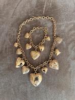 Goudkleurige Ketting & Armband Set - Vintage Bloemen, Nieuw, Ophalen of Verzenden, Goud, Overige materialen