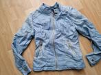 prachtige blauwe leren jasje, maat 116, Kinderen en Baby's, Kinderkleding | Maat 116, Ophalen, Zo goed als nieuw, Meisje, Jas