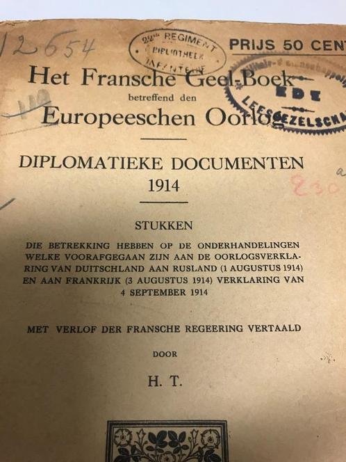 Het Fransche geel-boek den Europeeschen oorlog 1915, Boeken, Oorlog en Militair, Gelezen, Voor 1940, Ophalen of Verzenden