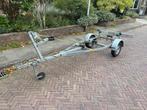 Boot trailer aanhanger kar motorboot rib rubberboot 4 M., Watersport en Boten, Ophalen, Minder dan 1500 kg, Gebruikt, Verstelbare verlichting