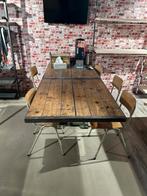 Industriele tafel, Huis en Inrichting, Tafels | Eettafels, Ophalen, Gebruikt, 50 tot 100 cm, Vijf personen of meer