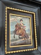 Frans emaille kunstwerk Ruiterpotret prins Balthasar, Ophalen of Verzenden