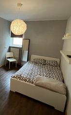 ASKVOLL bedframe inclusief lattenbodem en middenbalk, Wit, Zo goed als nieuw, Twijfelaar, 200 cm