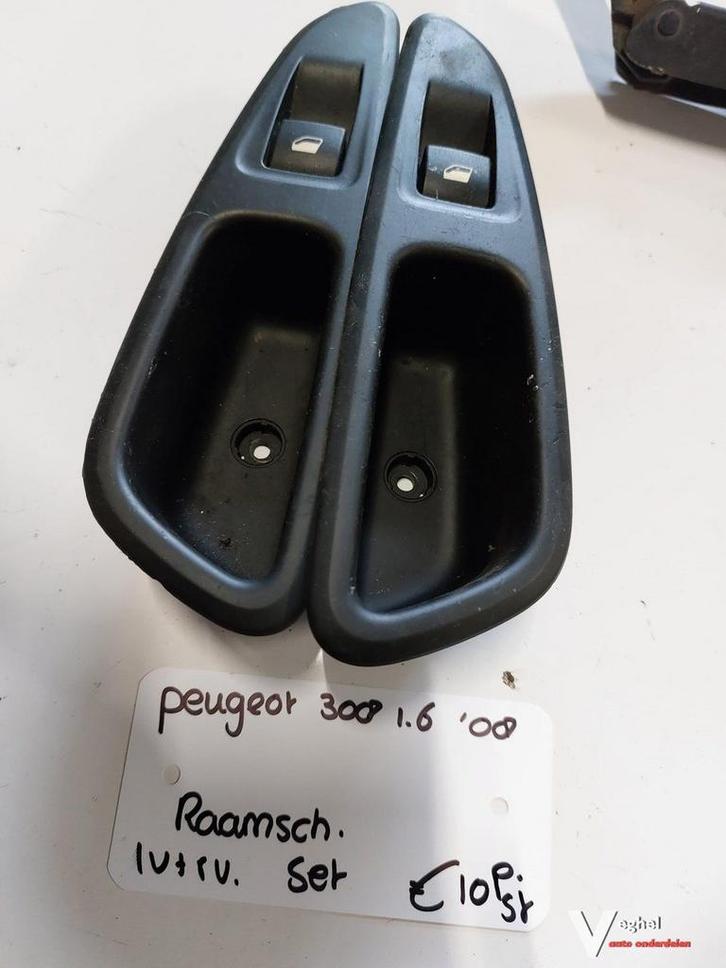 Peugeot 308 1.6B raamschakelaars LV en RV als set '08, Auto-onderdelen, Dashboard en Schakelaars, Gebruikt, Ophalen of Verzenden