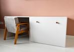 Kinderbureau, kindertafel, stoel, speelgoedkist hout wit, Ophalen, Zo goed als nieuw