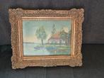 Oude Schilderij met Gouden Lijst, Ophalen of Verzenden