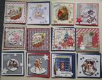Set 25x zelfgemaakte kerstkaarten / wenskaarten kerst (k), Verzenden, Nieuw, Kerst