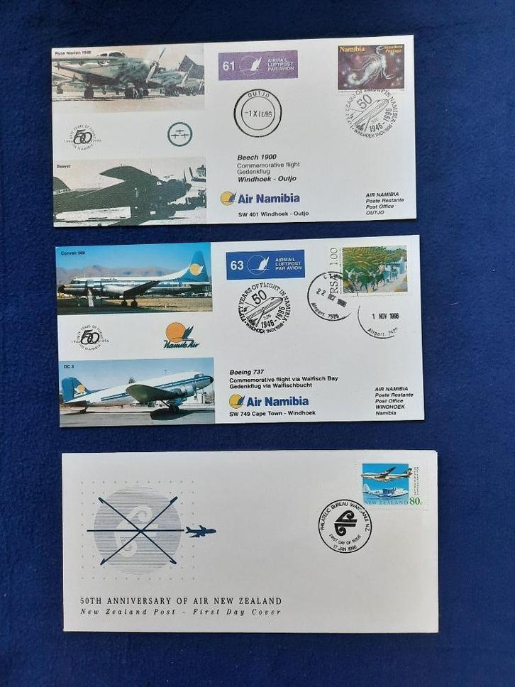 3 Gelegenheids-enveloppen "Vliegtuigen", Postzegels en Munten, Brieven en Enveloppen | Buitenland, Envelop, Ophalen of Verzenden