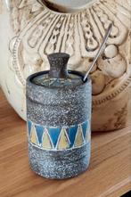 Vintage keramiek deksel pot . Troika stijl. Jaren 60 -70, Antiek en Kunst, Ophalen of Verzenden