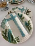Salins antieke asperge borden Art nouveau set 4, Ophalen of Verzenden