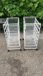 Ikea trolley met draadmanden uitschuifbaar wit, Ophalen, 5 laden of meer, 50 tot 100 cm, Zo goed als nieuw