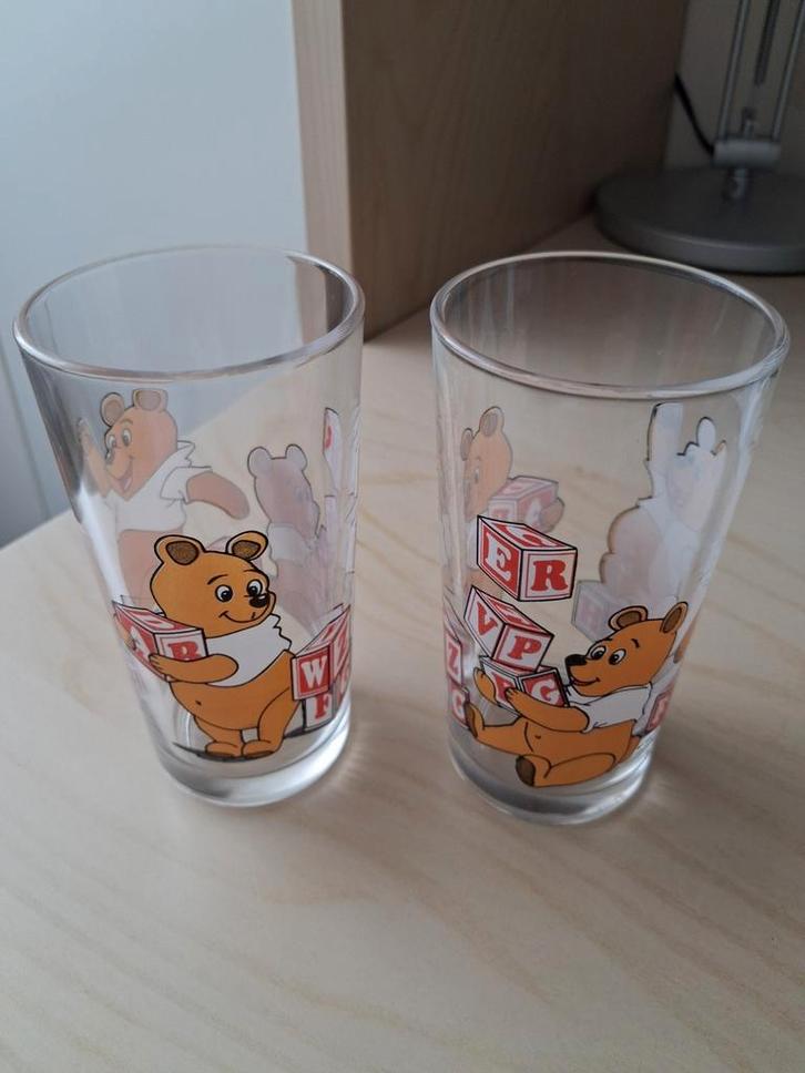 Cerve Italy leuke vintage limonadeglazen met beertjes, Verzamelen, Glas en Borrelglaasjes, Zo goed als nieuw, Ophalen of Verzenden