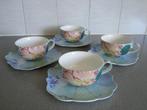 4 Koffie kopjes met schotels van Pip Studio Royal Flowers, Ophalen of Verzenden, Zo goed als nieuw, Porselein, Kop en/of schotel