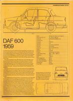 DAF 600 Daffodil 1959, technische informatie, Boeken, Auto's | Folders en Tijdschriften, Gelezen, Overige merken, Verzenden