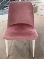 4 stoelen in roze velvet, Huis en Inrichting, Stoelen, Vier, Zo goed als nieuw, Hout, Ophalen