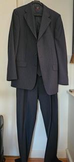 Donkerblauw Krijtstreep 3-Delig Pak, merk Greiff ', Maat 52/54 (L), Greiff, Blauw, Ophalen of Verzenden