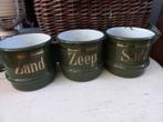 Emaille zand/zeep/soda bakjes, Antiek en Kunst, Antiek | Emaille, Ophalen of Verzenden