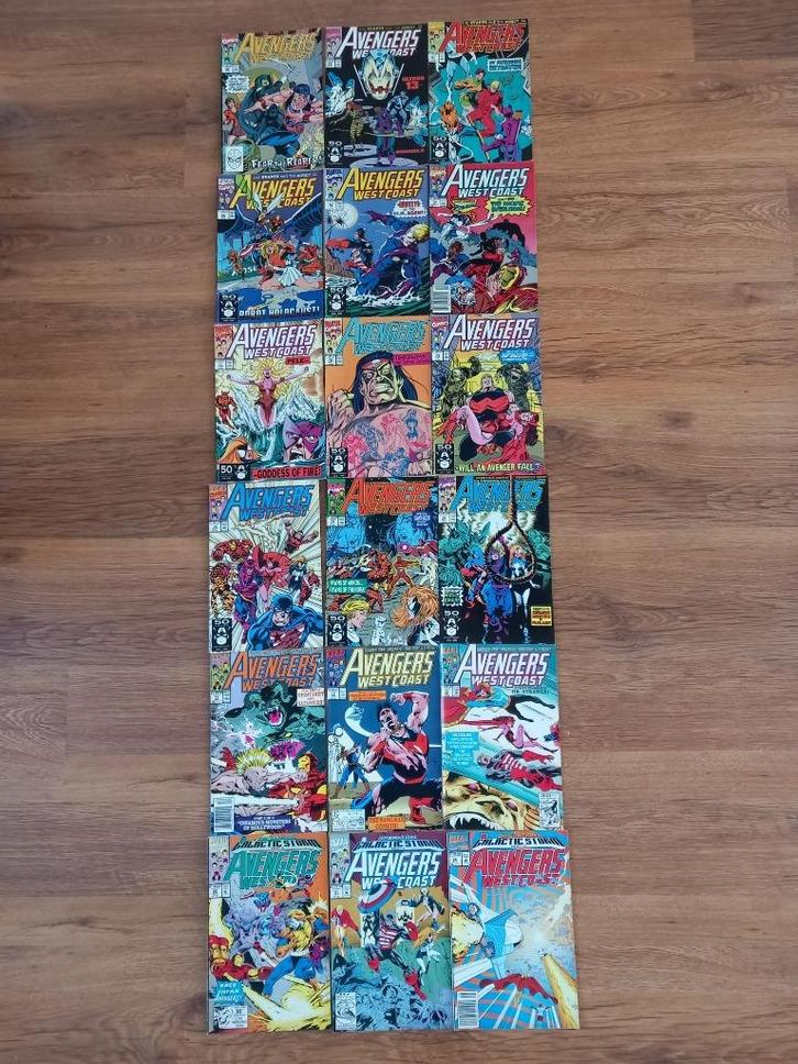 Avengers west coast nr's 65 t/m 82, Boeken, Strips | Comics, Zo goed als nieuw, Meerdere comics, Amerika, Ophalen of Verzenden