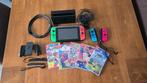 Nintendo switch console met extra's, Spelcomputers en Games, Spelcomputers | Nintendo Switch, Met 3 controllers of meer, Ophalen