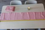 Katoenen mousseline tafelloper 4 stuks Zalmroze (bruiloft), Ophalen of Verzenden, Nieuw, Roze, Tafelkleed of Tafelzeil