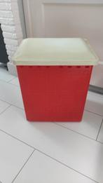 Vintage wasmand oranje beige kunststof, Huis en Inrichting, Badkamer | Badtextiel en Accessoires, Ophalen of Verzenden, Gebruikt