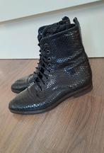 Elegante Manfield enkellaarsjes maat 37, Zwart, Lage of Enkellaarzen, Ophalen of Verzenden, Zo goed als nieuw