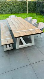 Suns tuintafel en bank icm 4 4seasons outdoor stoelen, Ophalen, Zo goed als nieuw, Rechthoekig, Hout