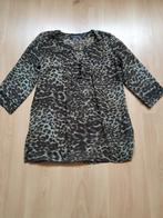 leuke groen/zwarte tijgerprint blouse merk Sao Paulo in 38, Verzenden, Zo goed als nieuw, Maat 38/40 (M), Zwart