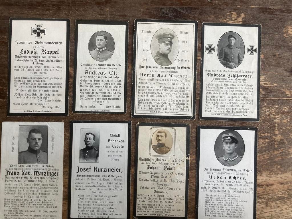 Wo1 ww1 bidprentjes Duitse soldaten Pionier, IR15, RIR15,, Verzenden, Landmacht, Duitsland