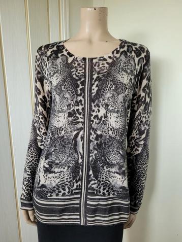 Nice Connection wol/cashmere trui maat 40/42 panter/dier beschikbaar voor biedingen