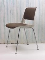 Gispen stoel - model 2220 mat chroom frame, Huis en Inrichting, Stoelen, Ophalen, Metaal, Gebruikt, Bruin