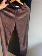 Cotton Club | glimmende wide-leg broek metallic | Maat S, Bruin, Ophalen of Verzenden, Zo goed als nieuw, Maat 36 (S)