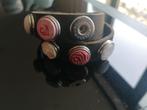 Leren Noosa Amsterdam dubbele armband, met 5 studs., Ophalen of Verzenden, Zo goed als nieuw, Overige typen