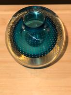 Copier Leerdam spijkerbol blauw, Antiek en Kunst, Antiek | Glas en Kristal, Ophalen of Verzenden