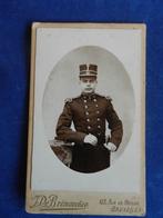 Carte de visite van Belgisch man in uniform, Verzamelen, Foto's en Prenten, Gebruikt, Verzenden, Foto, Voor 1940