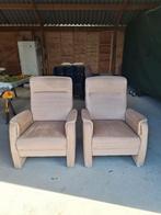 2 beige / crème kleurige fauteuils, Huis en Inrichting, Fauteuils, Ophalen, Zo goed als nieuw