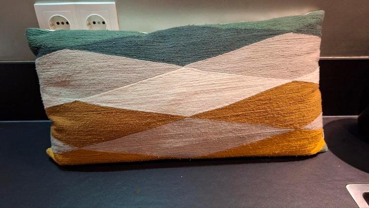 2 x Sissy-Boy decoratief kussen met geometrisch patroon, Huis en Inrichting, Woonaccessoires | Kussens, Gebruikt, Overige kleuren