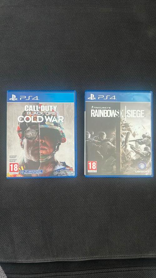 PS4, Playstation 4: Call of Duty & Rainbow Six Siege, Spelcomputers en Games, Games | Sony PlayStation 4, Zo goed als nieuw, Overige genres