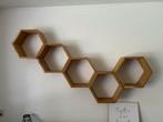 Houten Hexagon Wandplanken - Set van 5, Huis en Inrichting, Woonaccessoires | Wandplanken en Boekenplanken, Ophalen, Zo goed als nieuw