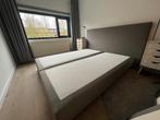 Grijze boxspring, Huis en Inrichting, Slaapkamer | Boxsprings, Ophalen, Gebruikt, Tweepersoons, Overige maten